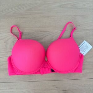 Smart & Sexy Add 2 Cup Sizes Push-Up Bra Pink Hue Mesh Size 40B NEW